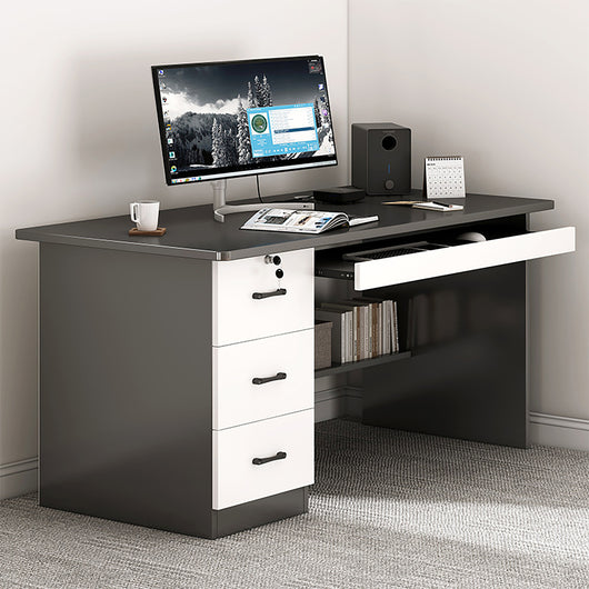 Minimalist Computer Desk with Storage Drawers for Home and Office Zimasya