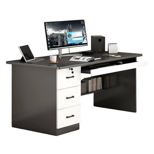 Minimalist Computer Desk with Storage Drawers for Home and Office Zimasya