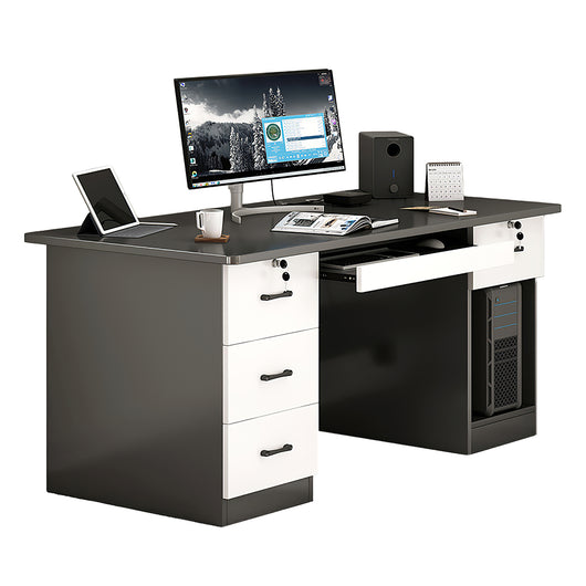 Minimalist Computer Desk with Storage Drawers for Home and Office Zimasya