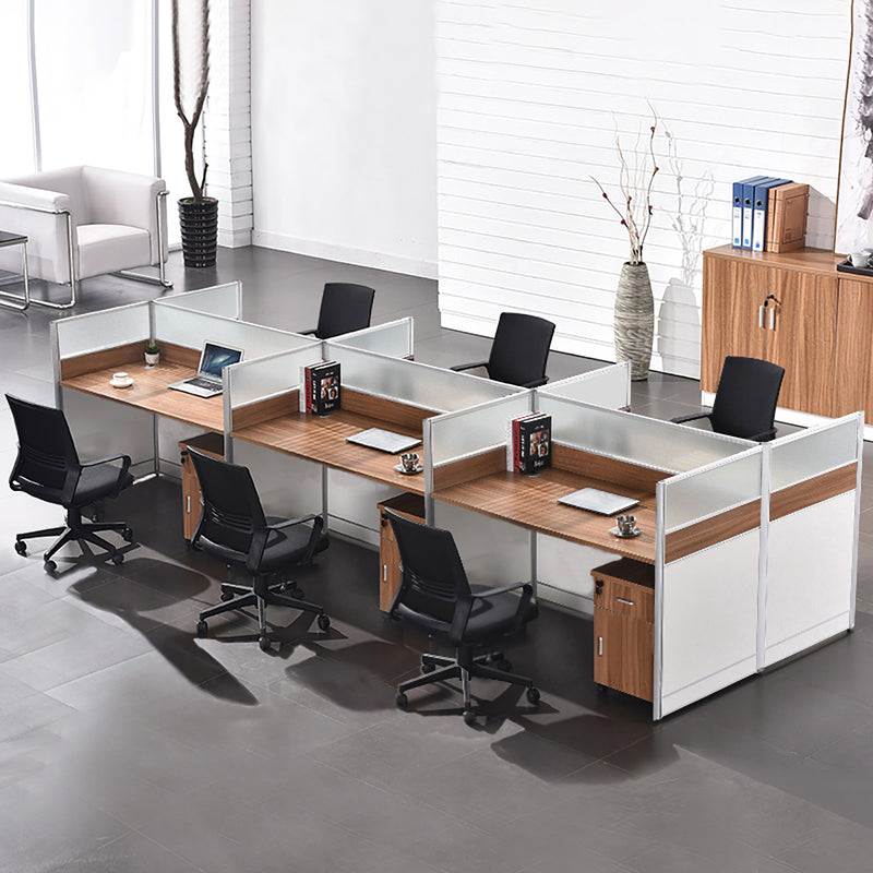 Modern office desk front view