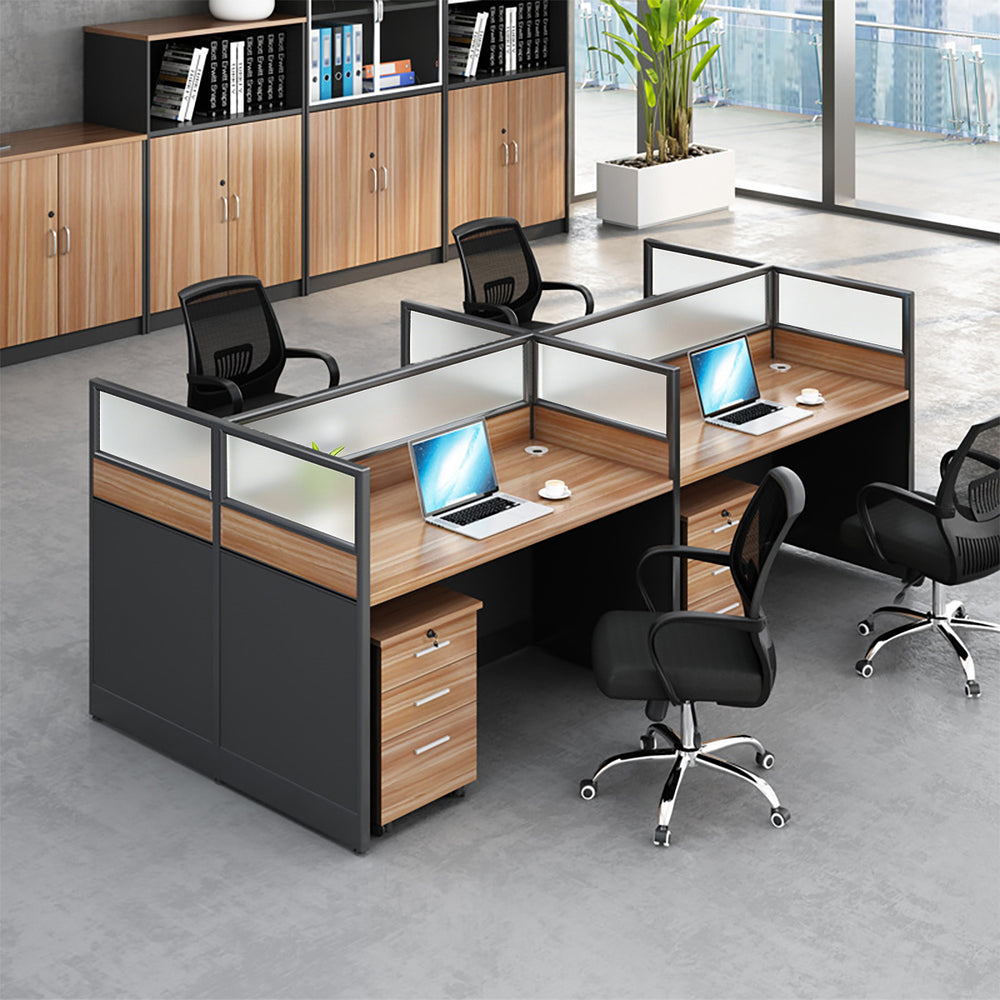 Modern office desk front view
