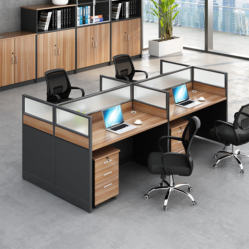 Modern office desk front view