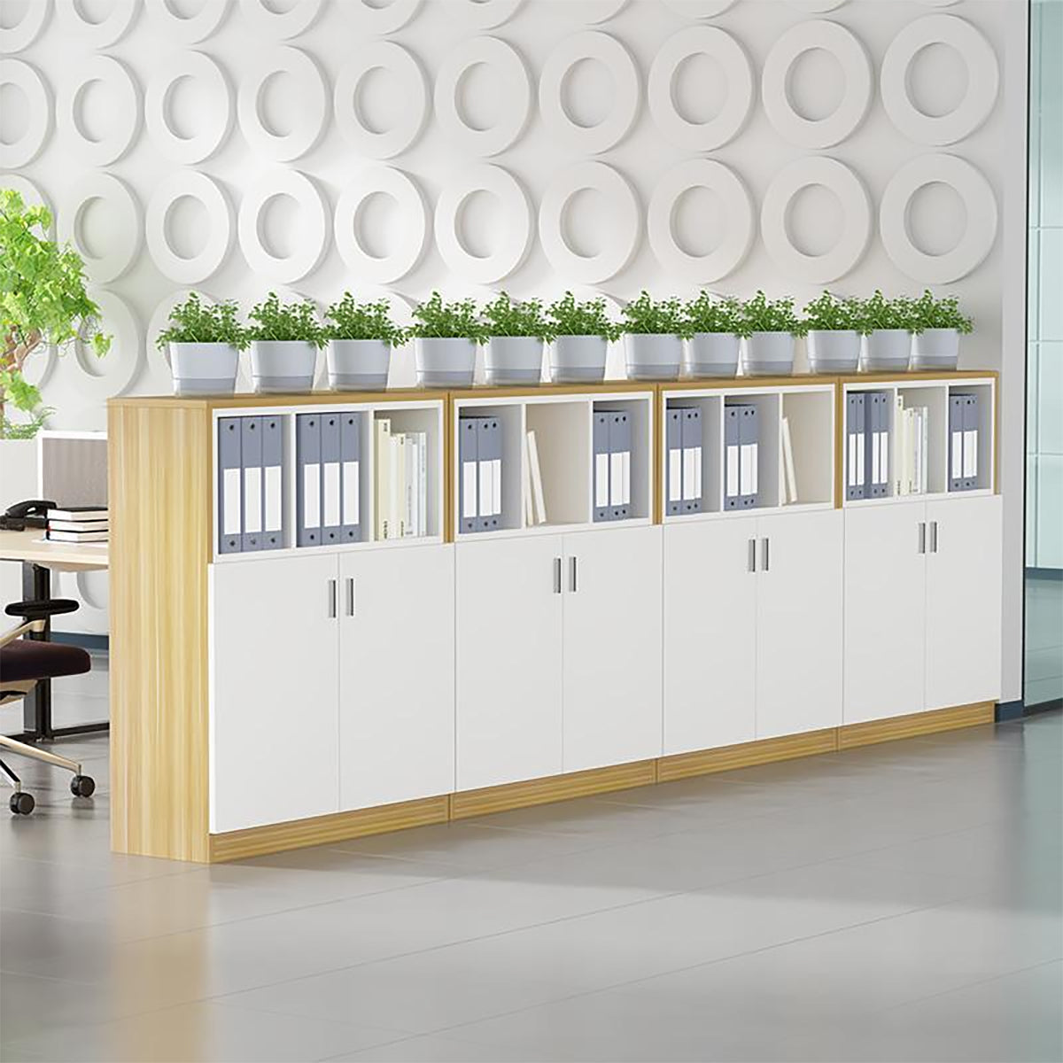 Minimalist Office File Storage Low Cabinet for Small Spaces