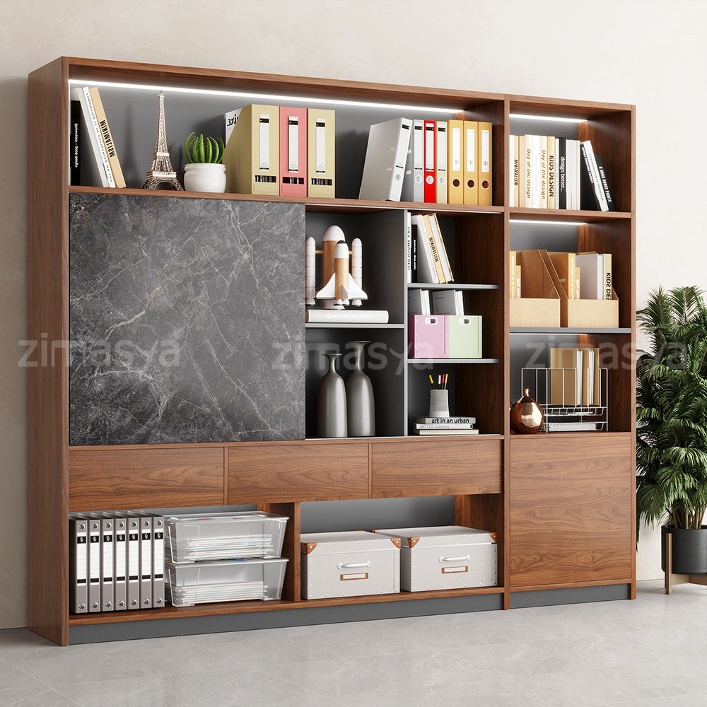 Modern Large-capacity File Cabinet with Sliding Doors for Office（Stock Items）