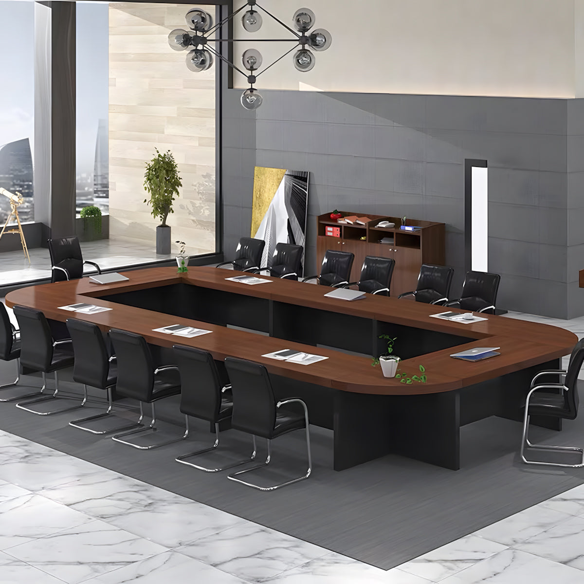 Creative U-Shaped Modular Conference Table for Large Meeting & Presentation