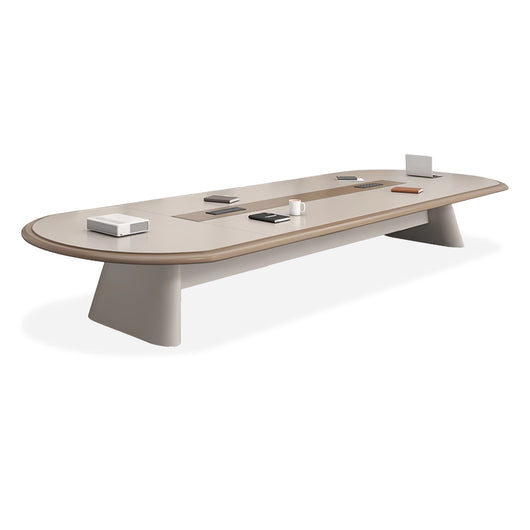 Stylish Oval Conference Table for Office with Power Management Box Zimasya