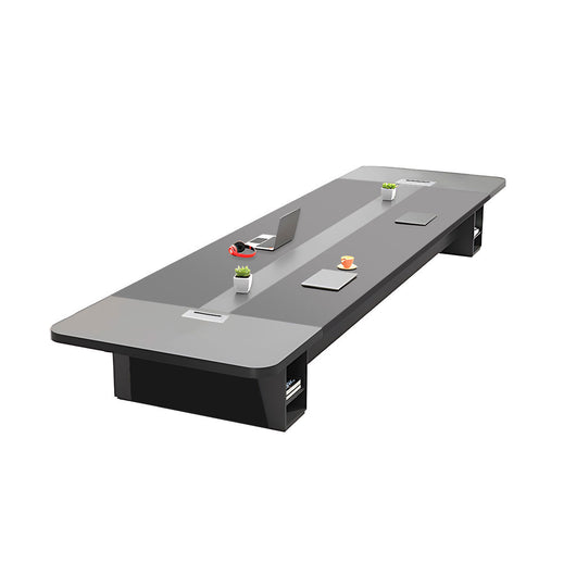 Modern Rectangular Conference Table with Under-Desk Storage for Office Zimasya