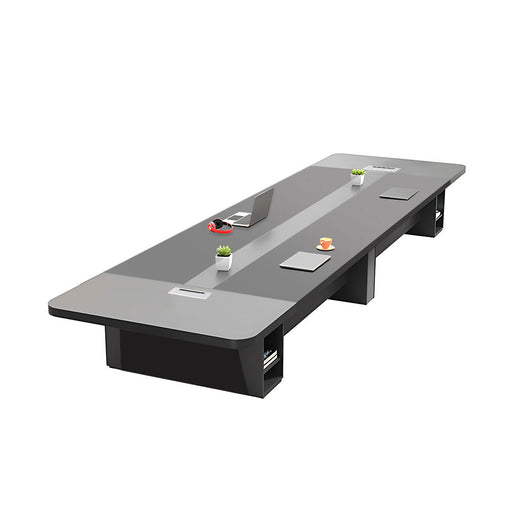Modern Rectangular Conference Table with Under-Desk Storage for Office Zimasya