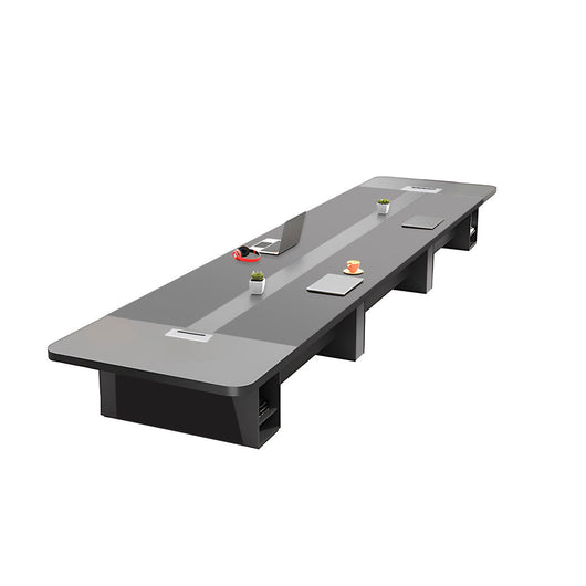 Modern Rectangular Conference Table with Under-Desk Storage for Office Zimasya