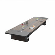 Modern Rectangular Conference Table with Under-Desk Storage for Office Zimasya