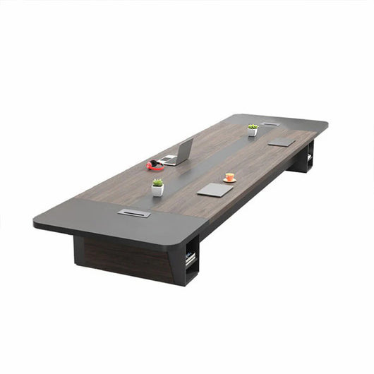 Modern Rectangular Conference Table with Under-Desk Storage for Office Zimasya