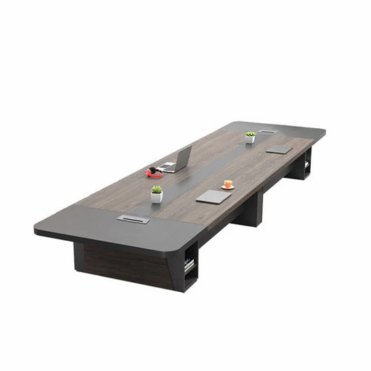 Modern Rectangular Conference Table with Under-Desk Storage for Office Zimasya