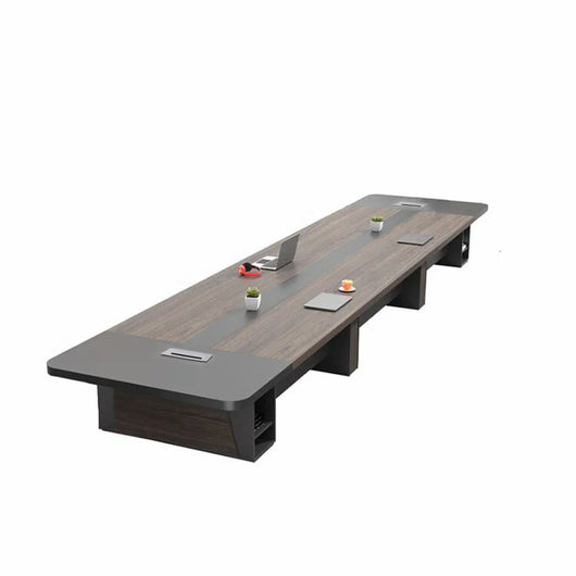 Modern Rectangular Conference Table with Under-Desk Storage for Office Zimasya