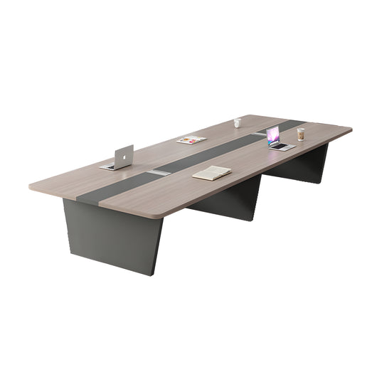 Modern Rectangular Conference Table with Cable Management Box for Office Zimasya
