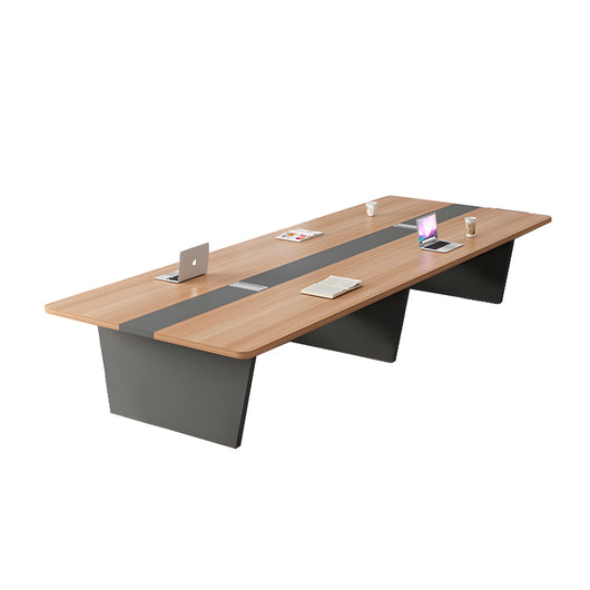 Modern Rectangular Conference Table with Cable Management Box for Office Zimasya