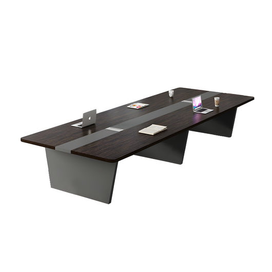Modern Rectangular Conference Table with Cable Management Box for Office Zimasya