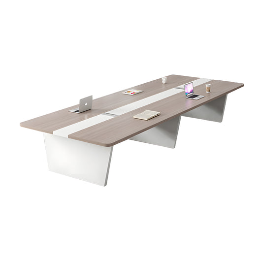 Modern Rectangular Conference Table with Cable Management Box for Office Zimasya