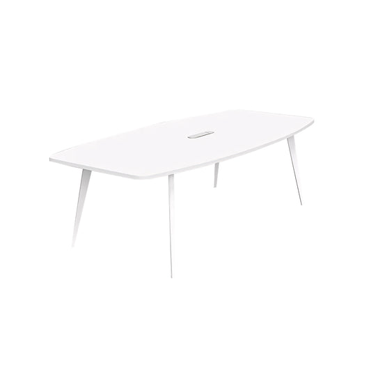 Modern White Boat-Shaped Conference Table for Business Negotiation & Reception Area Ziamsya