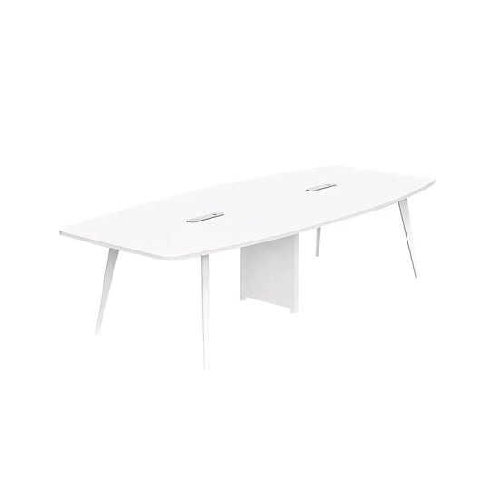 Modern White Boat-Shaped Conference Table for Business Negotiation & Reception Area Ziamsya