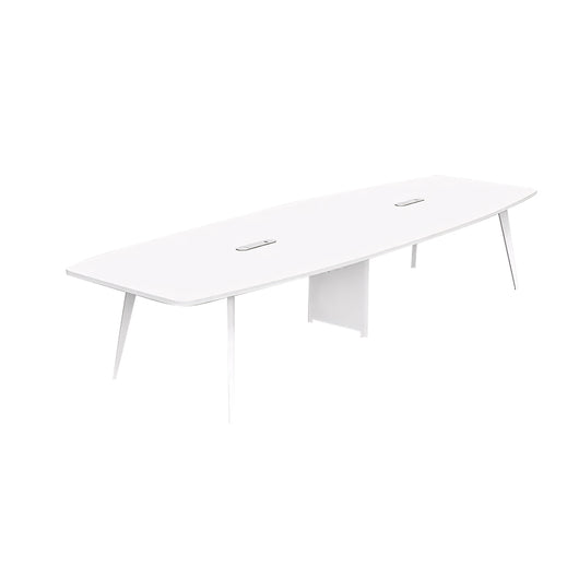 Modern White Boat-Shaped Conference Table for Business Negotiation & Reception Area Ziamsya