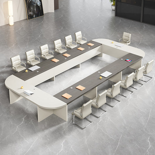 Creative U-Shaped Modular Conference Table with Cable Management for Meeting & Training Zimasya