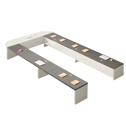 Creative U-Shaped Modular Conference Table with Cable Management for Meeting & Training Zimasya