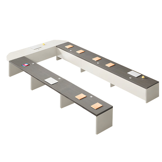 Creative U-Shaped Modular Conference Table with Cable Management for Meeting & Training Zimasya