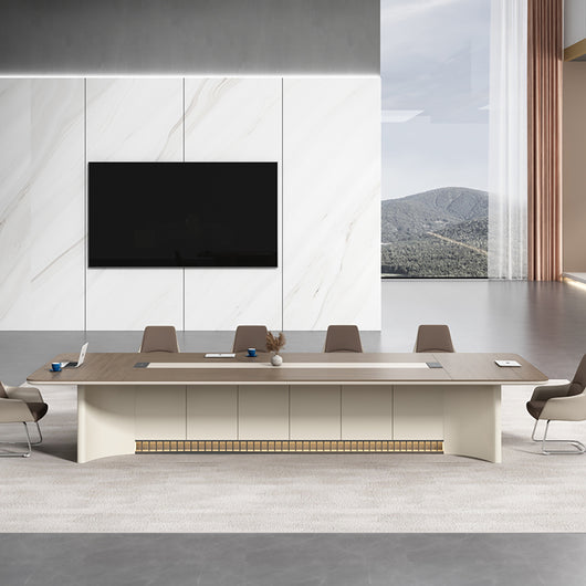 Luxury Rectangular Conference Table for Office Meeting & Business Hosting Zimasya