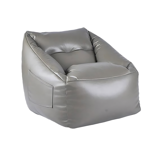 Modern PU Leather Accent Chair with Side Pocket and Zipper Design Zimasya