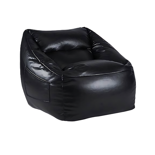 Modern PU Leather Accent Chair with Side Pocket and Zipper Design Zimasya
