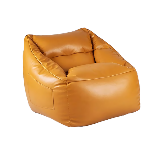 Modern PU Leather Accent Chair with Side Pocket and Zipper Design Zimasya