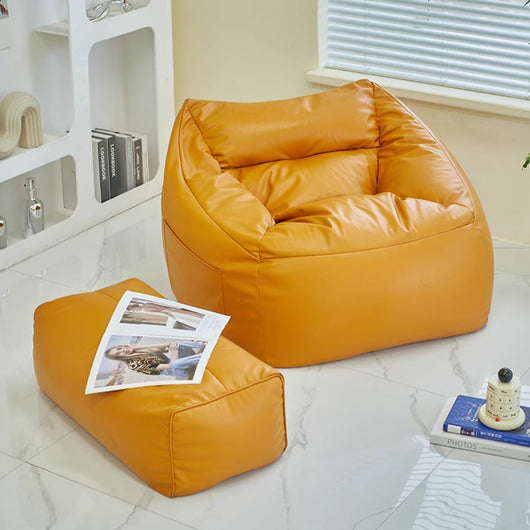 Modern PU Leather Accent Chair with Side Pocket and Zipper Design Zimasya