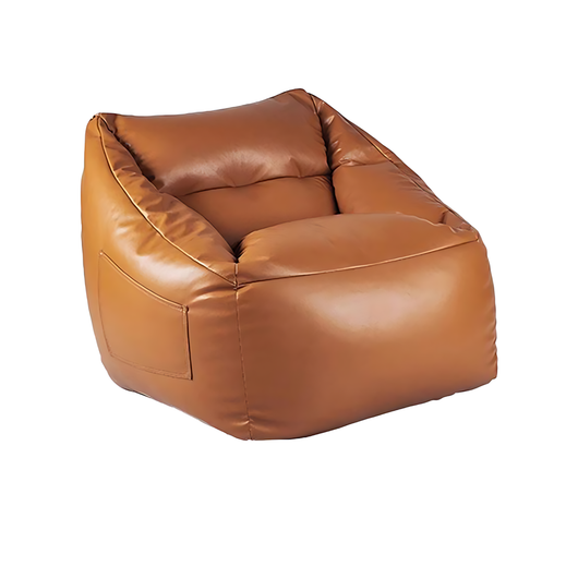 Modern PU Leather Accent Chair with Side Pocket and Zipper Design Zimasya