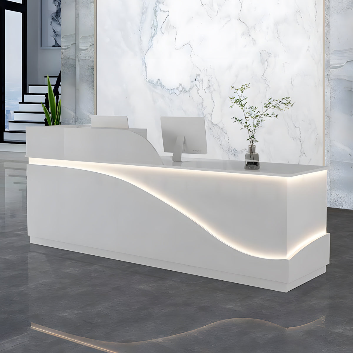 Minimalist Office Reception Desk Clothing Store Cashier Counter