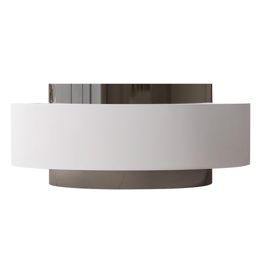 Modern Luxe Curved Reception Desk with Keyboard Tray & Drawers Zimasya