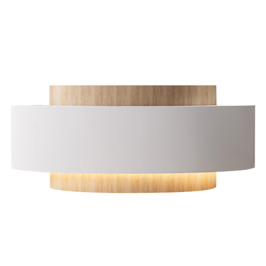Modern Luxe Curved Reception Desk with Keyboard Tray & Drawers Zimasya