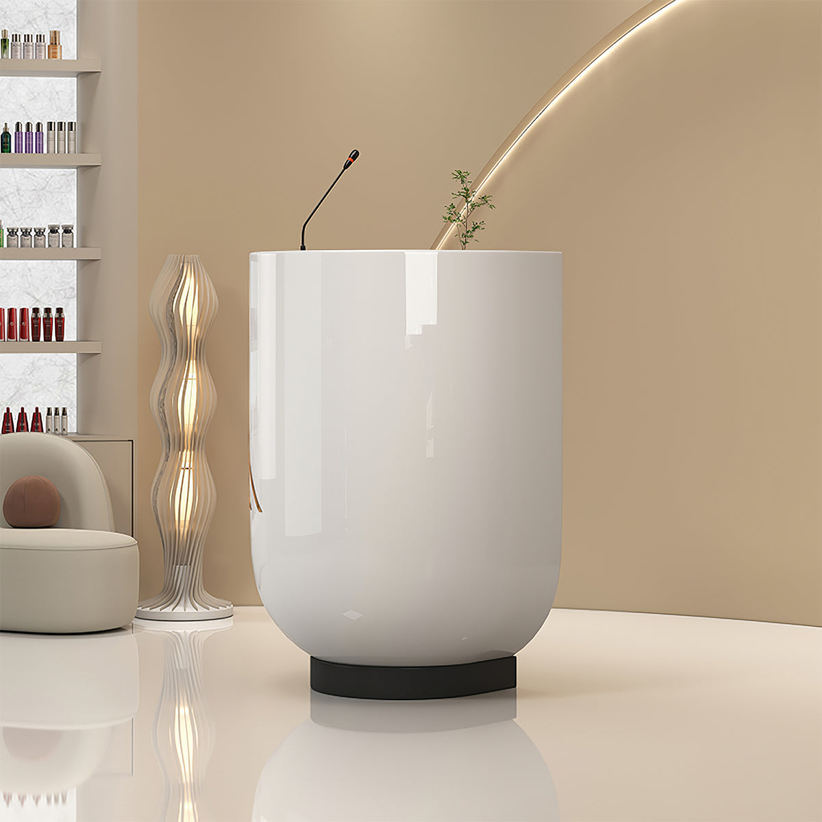 Minimalist Small Welcome Counter Front Desk with Storage Drawer