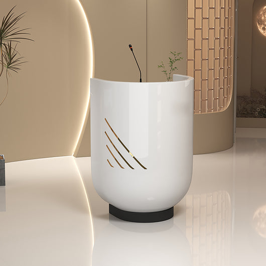 Minimalist Small Welcome Counter Front Desk with Storage Drawer Zimasya