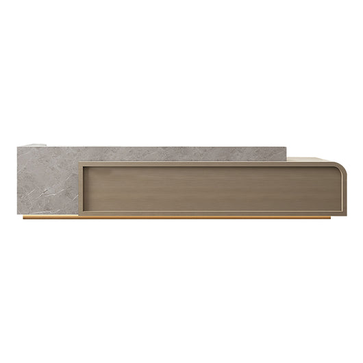 Luxury Office Reception Desk with Storage Cabinet for Lobby Zimasya