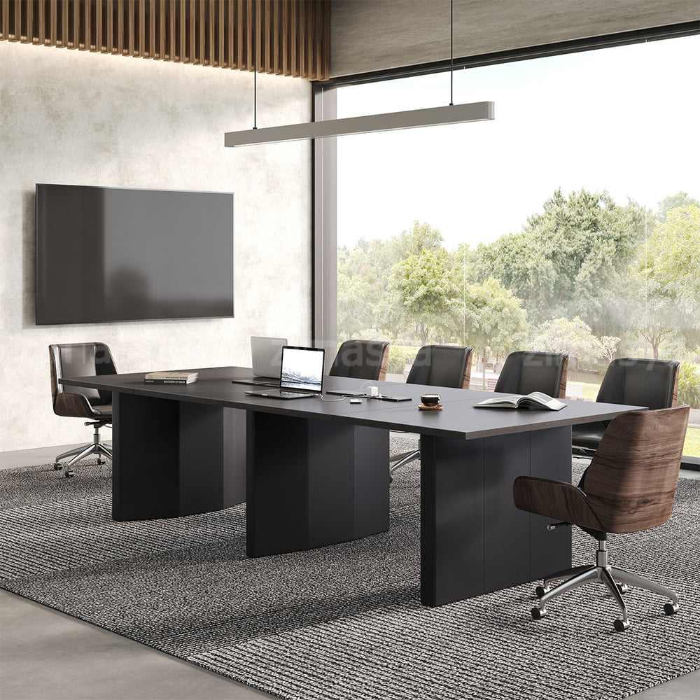 Large Conference Table with Built-In Power, Cable Management & Thick Sectioned Top (Stock Items)