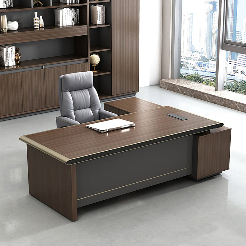 Modern Office Executive Desk with Storage and Cable Management Zimasya