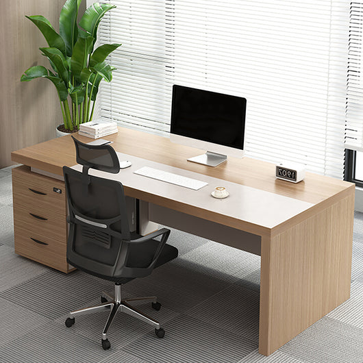 Minimalist Office Executive Desk with Drawers and Cable Management Zimasya