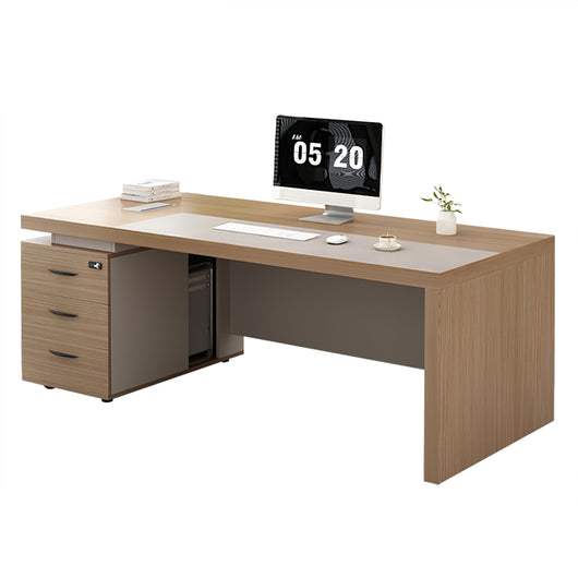Minimalist Office Executive Desk with Drawers and Cable Management Zimasya