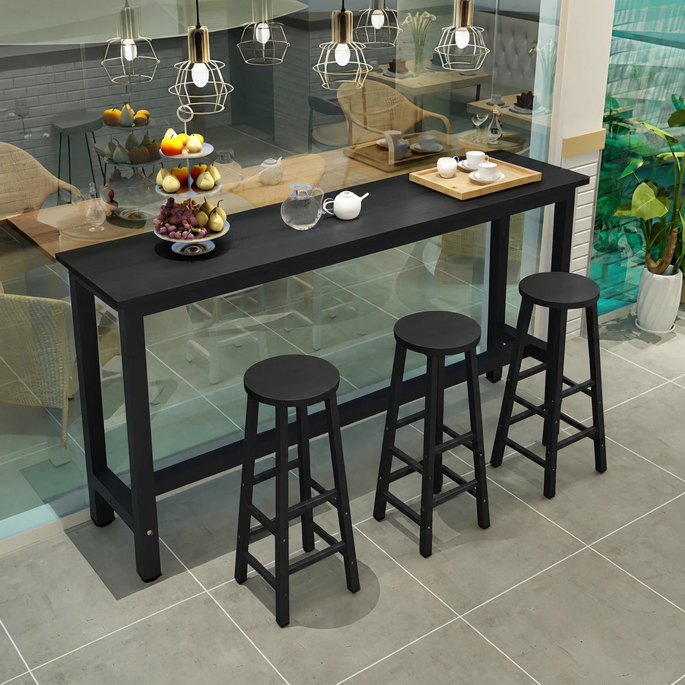 Modern Wall-Mounted Bar Table with High Stools（Stock Items）