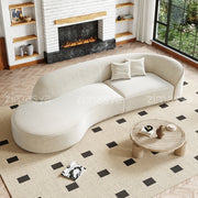 Curved Sofa 94–134 in Wide for Living Room
