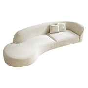 Curved Sofa 94–134 in Wide for Living Room