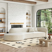 Curved Sofa 94–134 in Wide for Living Room