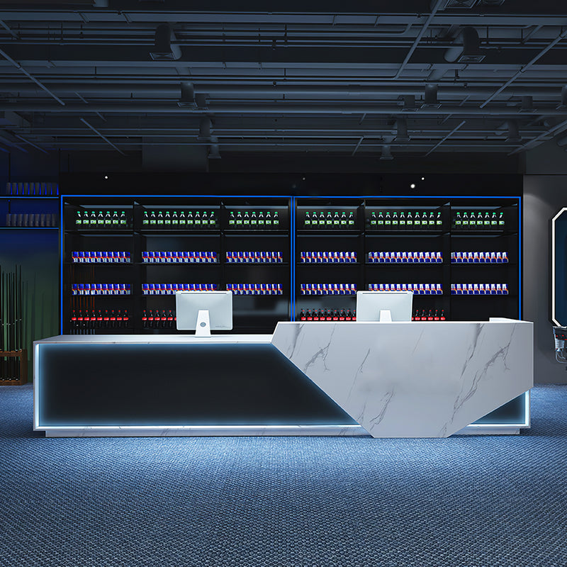 Modern reception desk front view