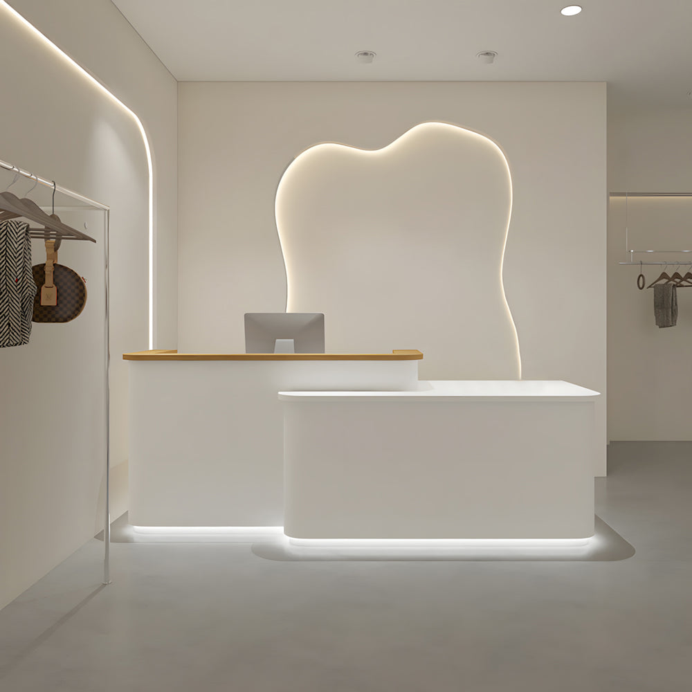 Clothing Store Reception Desk with High & Low Counter Design