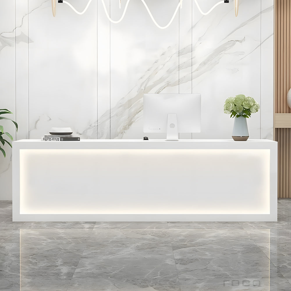 Modern Reception Desk Cashier Counter with Lockable Drawers（Sale Event）